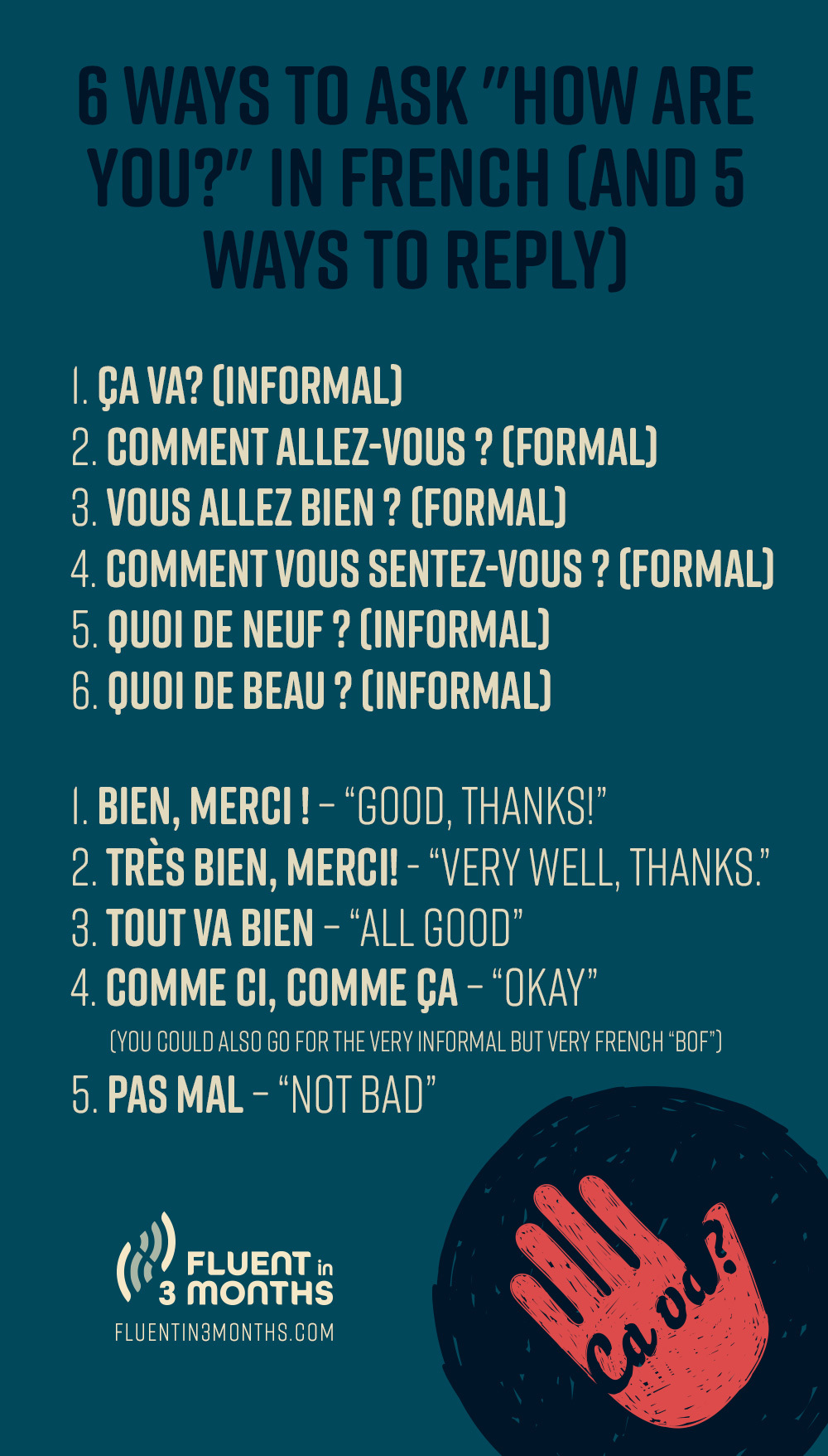 10 Ways To Say How Are You In French 10 Ways To Respond 